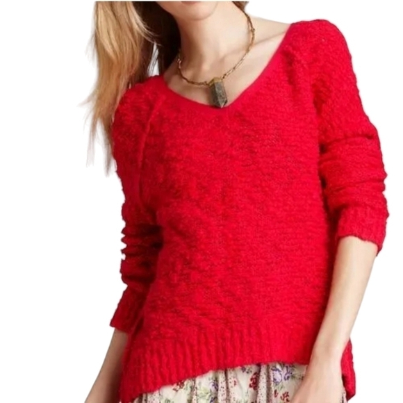 Free People Sweater XS Pink Womens Chunky Knit Dolman Sleeve Boho Slouchy - Picture 2 of 12